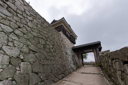 The gate of no door, Matsuyama Castle, Ehime Prefecture, Japanのeditorial素材