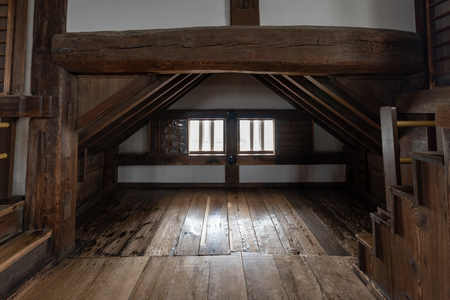 Inside the watch tower in Himeji castleのeditorial素材