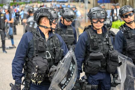 HONG KONG - June 12, 2019: Anti-Extradition Bill Protest in Hong Kong. Protestors are surrounding HK...