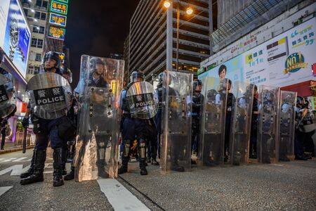 Hong Kong- July 7 2019: Hong Kong anti-extradition protests. 50,000 protesters took to the streets...