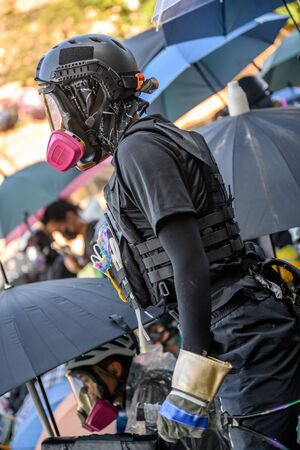 PolyU, Hong Kong - Nov 17, 2019: The first day of the Siege of PolyU.のeditorial素材