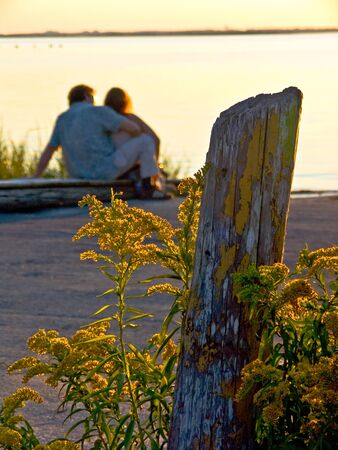 Couple on Bayの写真素材