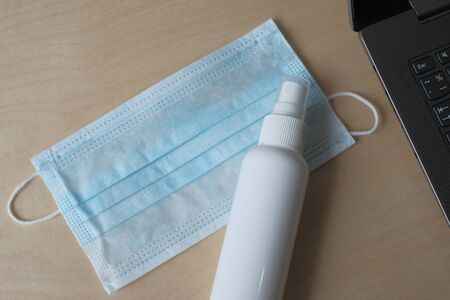 Hand sanitizer & Surgical Mask work from home