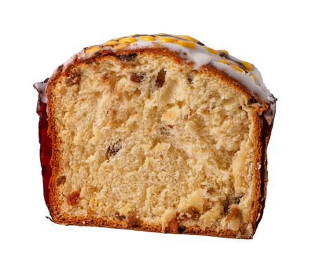 easter cake cutted isolatedの写真素材