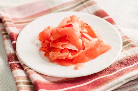 Ginger spice for sushi rolls japanese food.の写真素材