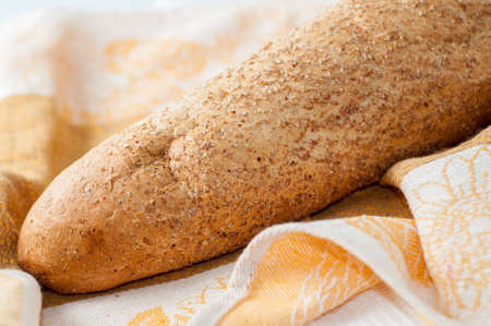 french white long baguette bread on a table.
