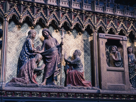 Paris, France - January 20, 2017: interior of the cathedral of Notre Dame in Paris, France.のeditorial素材
