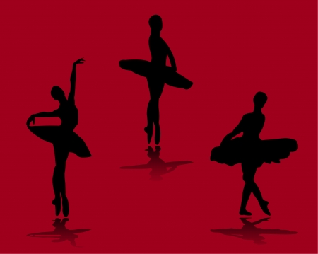 ballerinas with background のイラスト素材