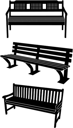 benches collection  のイラスト素材