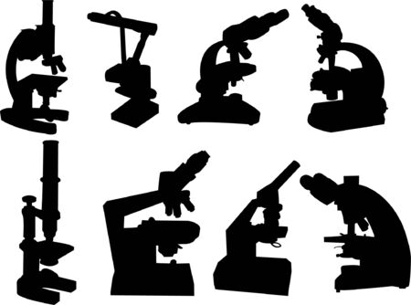 microscope collection のイラスト素材