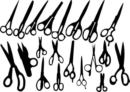 scissors collectionのイラスト素材