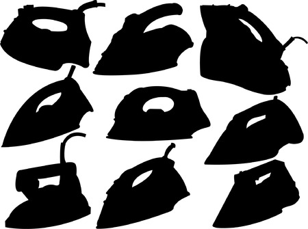 flat iron silhouette のイラスト素材