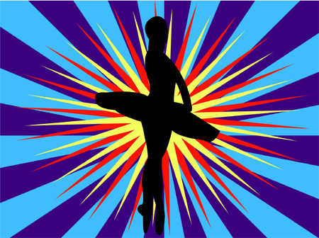 ballerina with background のイラスト素材