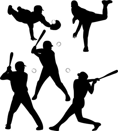 baseball players  のイラスト素材