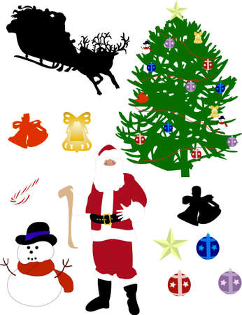 christmas elements のイラスト素材