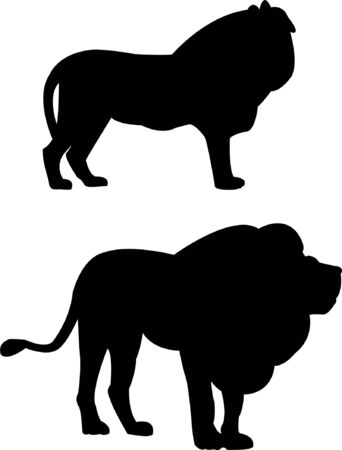 lion silhouette のイラスト素材