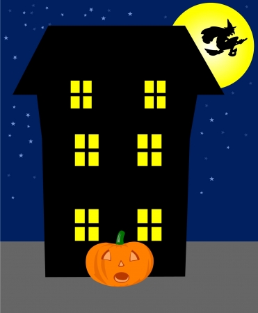 Halloween hounted house - vectorのイラスト素材