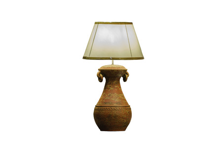 Table lamp isolated with pathの写真素材