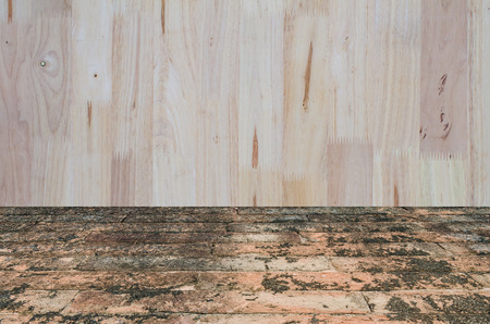 wood wall and wood floor backgroundの写真素材