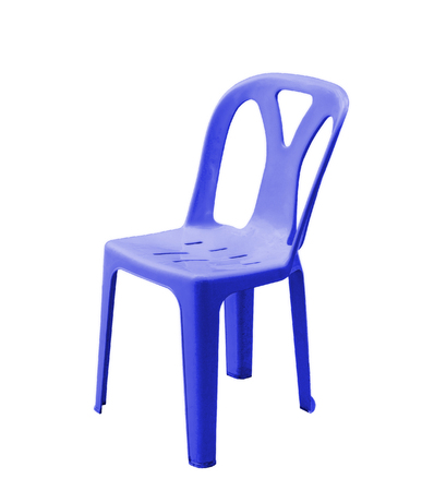 blue chair on whiteの写真素材