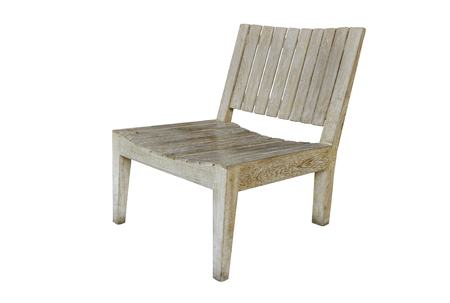 Wooden chair isolated on white background.の写真素材