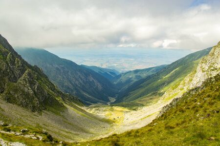 Amazing view from the top of a mountain.の写真素材