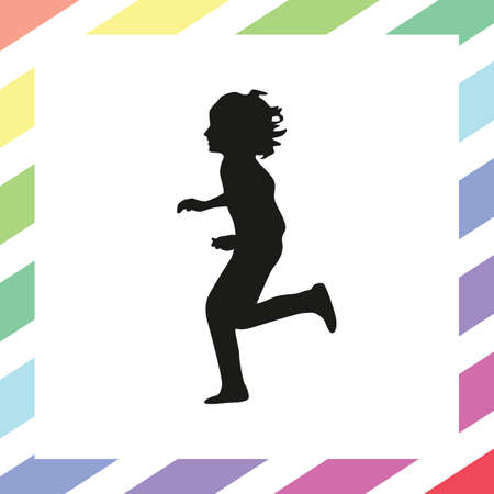 runner silhouette vectorのイラスト素材