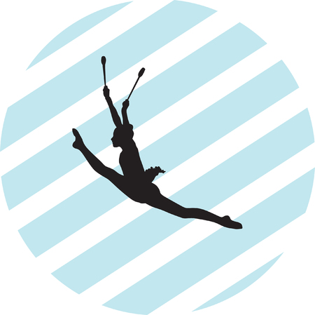 rhythmic gymnasticsのイラスト素材