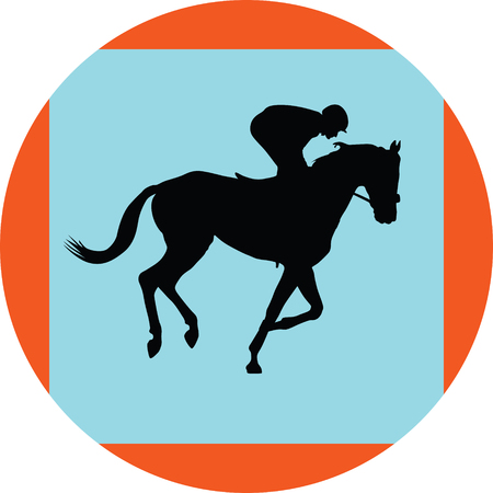 horse and jockeyのイラスト素材