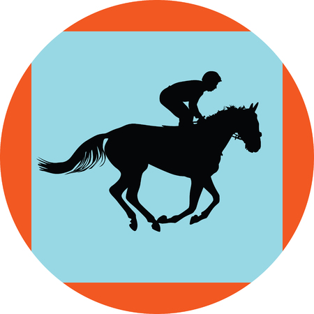 horse and jockeyのイラスト素材