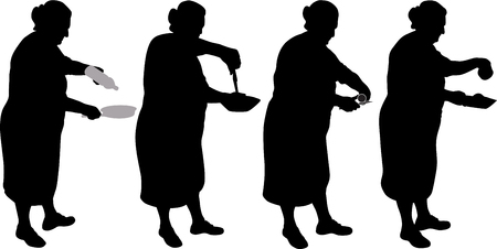 food silhouette vectorのイラスト素材