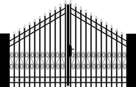 gate silhouette vectorのイラスト素材