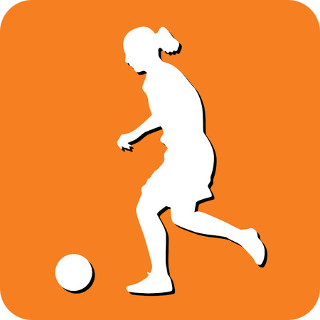 woman soccer playerのイラスト素材