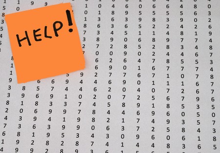 numbers with plea for helpの写真素材