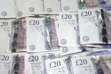 Group of twenty pound notesの写真素材