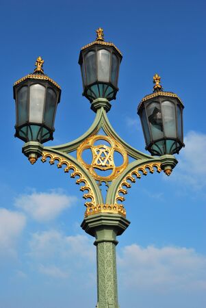 group of three street lightsのeditorial素材