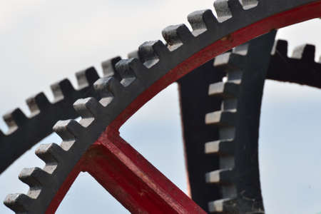 Cog wheels in close upの写真素材