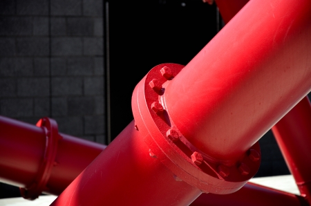Red piping detailの写真素材