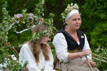 May Queen and escortのeditorial素材