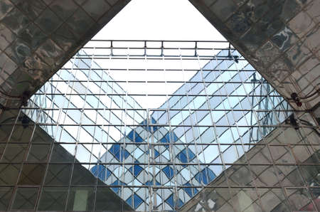 Glass and steel abstract squares