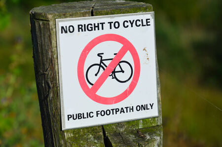 No right to cycle signの写真素材