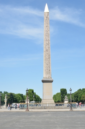 PARIS FRANCE 7 JUNE  2015: Needle at Place de la Concordeのeditorial素材