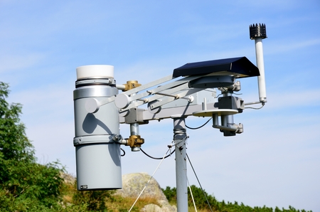 TATRA MOUNTAINS LOMNICA  SLOVAKIA  28 AUGUST  2015: Weather station in mountain areaのeditorial素材
