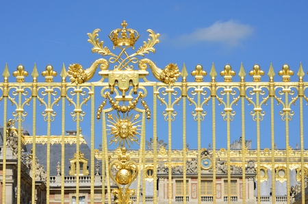Golden gates at the Palace of Versaillesのeditorial素材