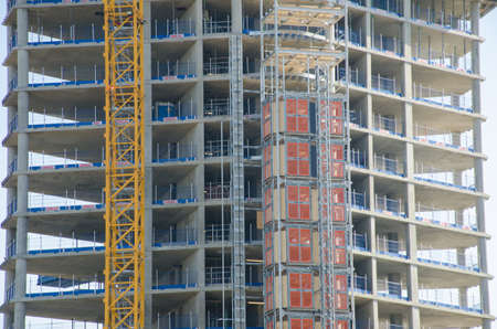Chelsea London United Kingdom - 8 April 2017: Detail of high rise housing redevelopment on Thames Chelseaのeditorial素材