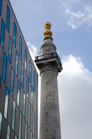 London Fire Monument Pudding Laneの写真素材
