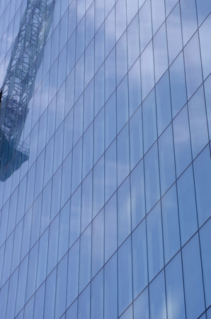 Glass Office windows with reflections