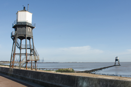 Dovercourt Lighthouses on sunny dayの写真素材