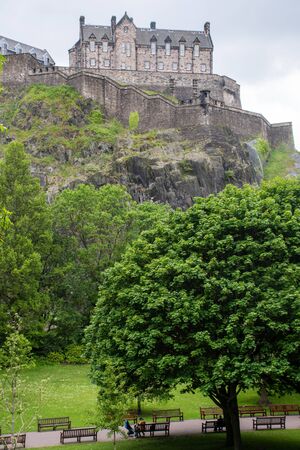 Edinburgh Castle from Princes Street  Gardensのeditorial素材