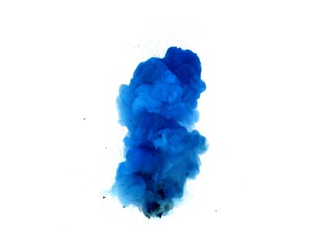 Abstract, blue explosion of fire against white background *** Local Caption *** Abstract, blue explosion of fire against white backgroundの写真素材
